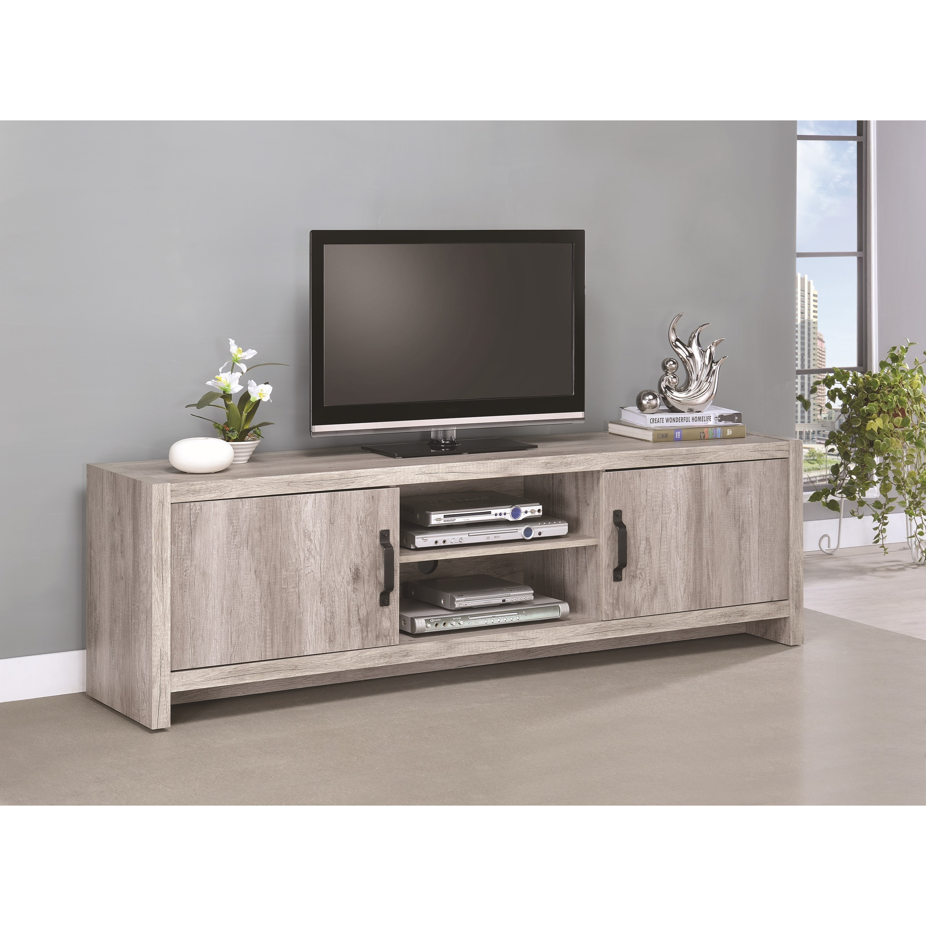 Coaster TV Stands Modern TV Console with Grey Finish Value City
